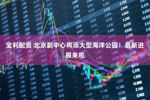 宝利配资 北京副中心将添大型海洋公园！最新进展来啦