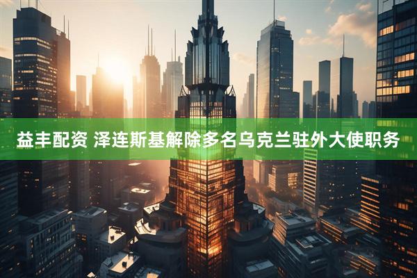 益丰配资 泽连斯基解除多名乌克兰驻外大使职务